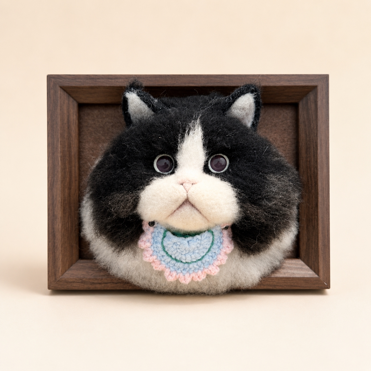 custom wool felt pet portrait frame Custom wool felt pet portrait frame handmade from a pet photo