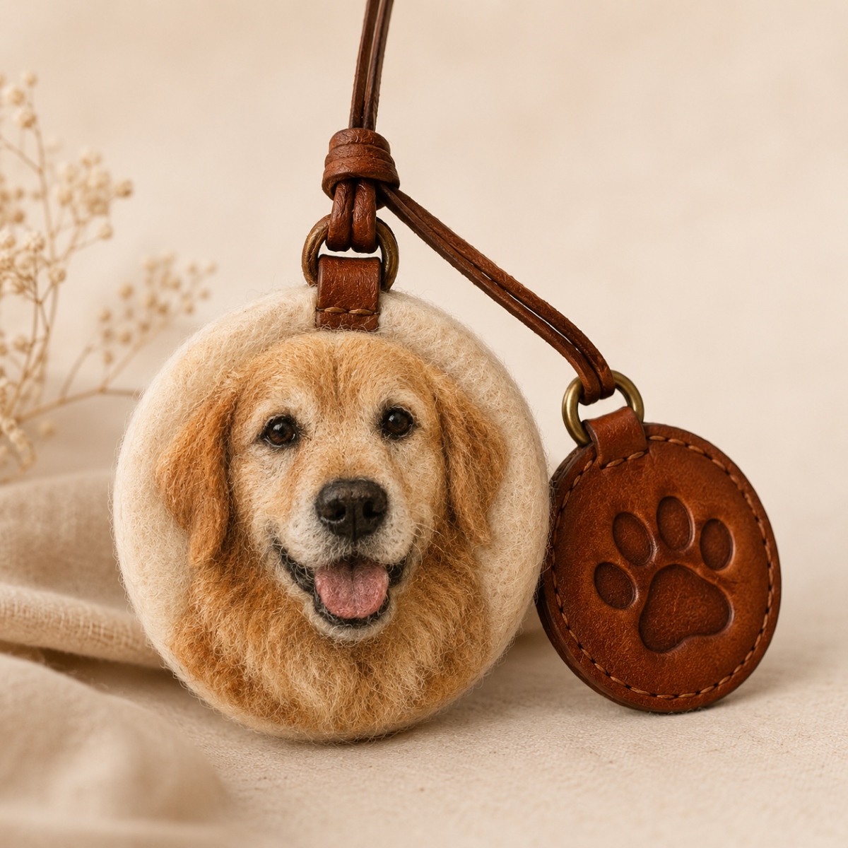 Custom Handmade Wool Felt & Leather Pet Keepsakes Custom handmade wool felt and leather pet keepsakes made to order from customer requests